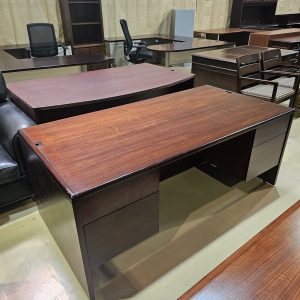 Walnut All Wood Executive Desk $549.00