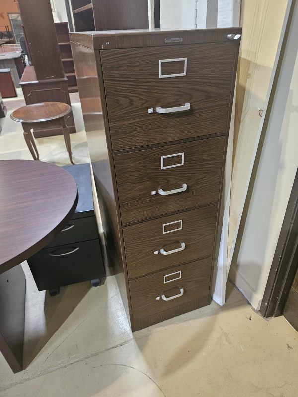 Legal 4 Drawer Walnut Metal File Cabinet $99.00