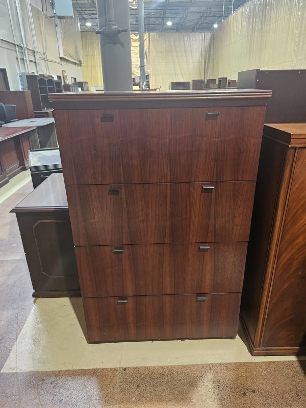 All wood 4 Drawer Mahogany Lateral File Lock/Key $449.00